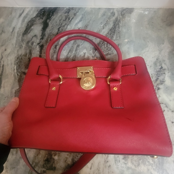 Michael Kors Hamilton Women's Bag in Red - Picture 5 of 12
